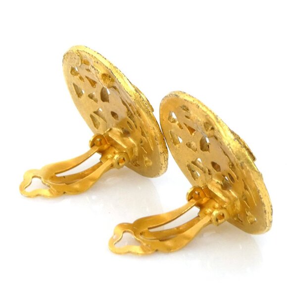 CHANEL Gold Logo Earrings - Picture 3 of 5
